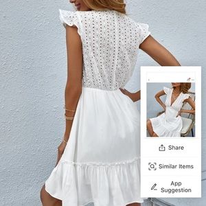 White summer mesh dress